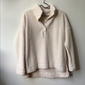 Aerie Cloud Sherpa Oversized Pullover NWT